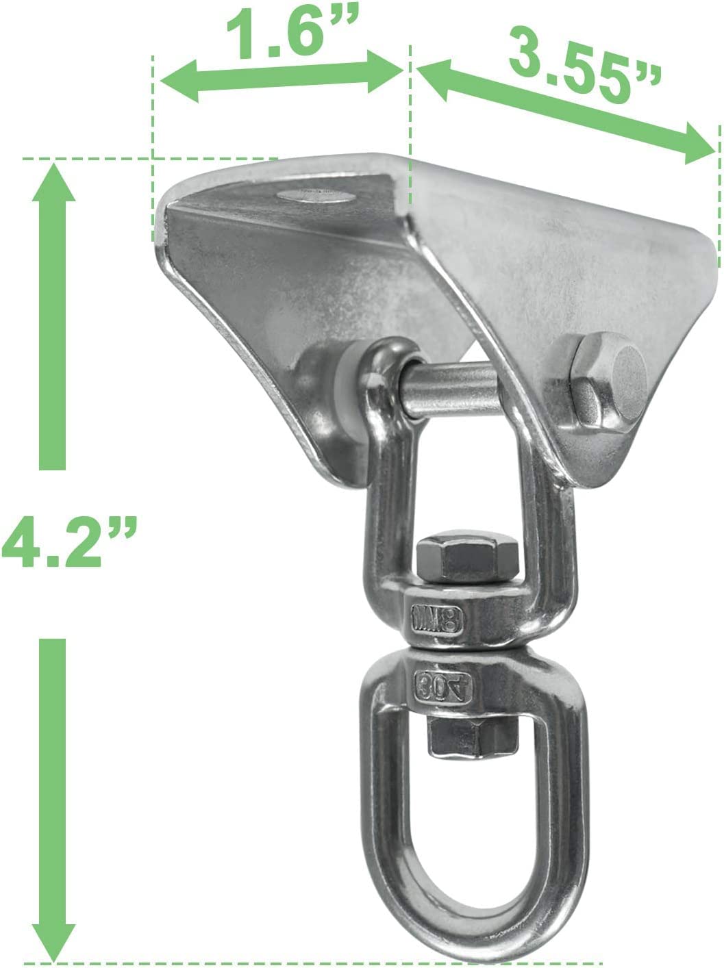 Yes4All 1000 LB Punching Heavy Bag Hanger, Steel Heavy Duty Swing Hanger Bolts for Wood and Concrete - 360° Swing Yes4All