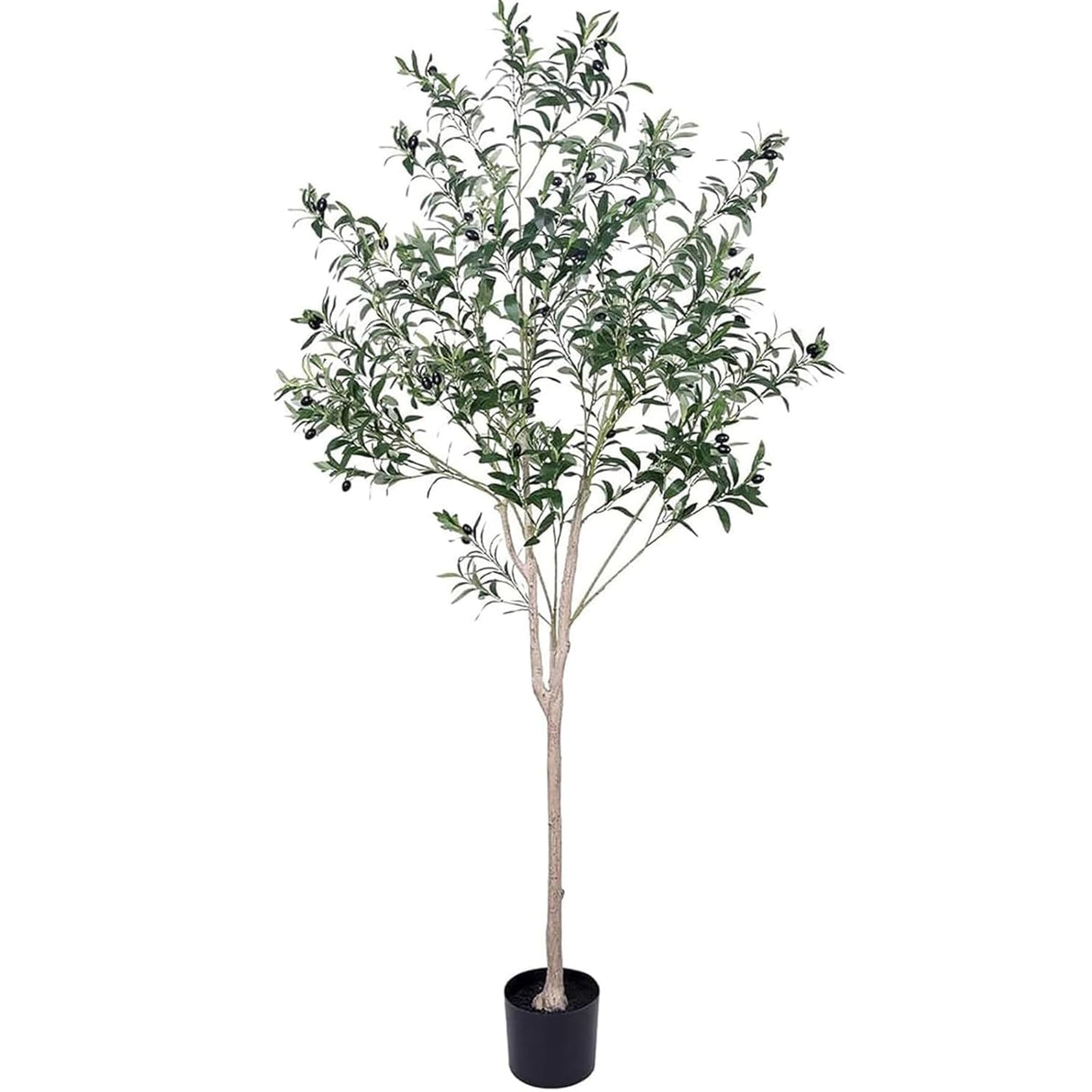 Hobyhoon Artificial Olive Tree, 6FT Tall Faux Silk Plant Artificial Tree in Potted Oliver Branch Leaves and Fruits for Modern Home Decor Indoor Hobyhoon