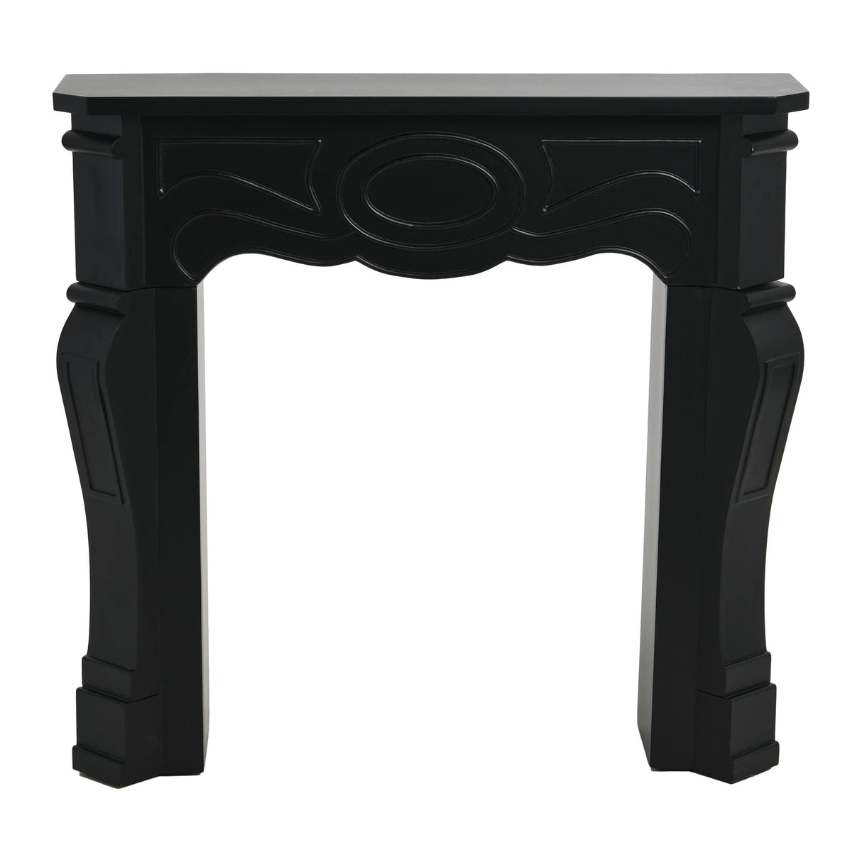 Creative Co-Op Victorian Fireplace Mantel, Black Creative Co-Op