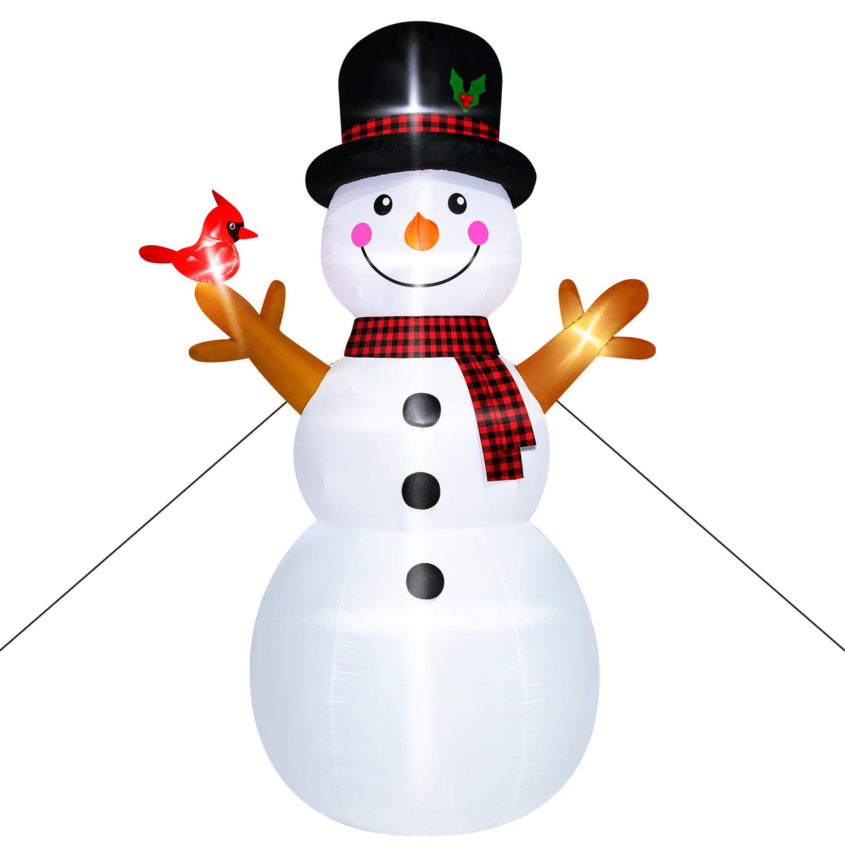 12FT Christmas Snowman Inflatables, Huge Blow Up Snowman Inflatables Decor, Lighted Christmas Outdoor Inflatable Decorations, Xmas Inflatables Snowman for Lawn Yard Holiday Party Melisheer