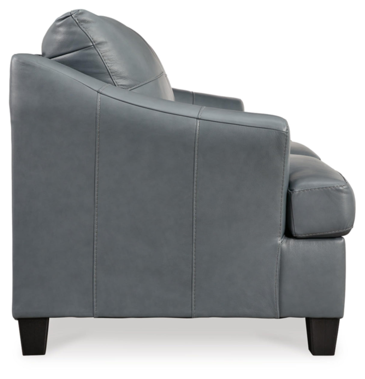 Signature Design by Ashley Genoa Contemporary Leather Match Sofa, Blue Signature Design by Ashley