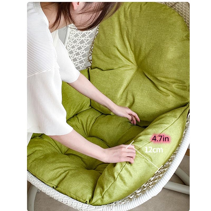 Swing Egg Chair Cushion Thickened Hanging Basket Seat Cushion Washable Hammock Chair Cushion Outdoor Patio Hanging Chair Cushion Replacement (Only Cushion) (Grey) Sothuba