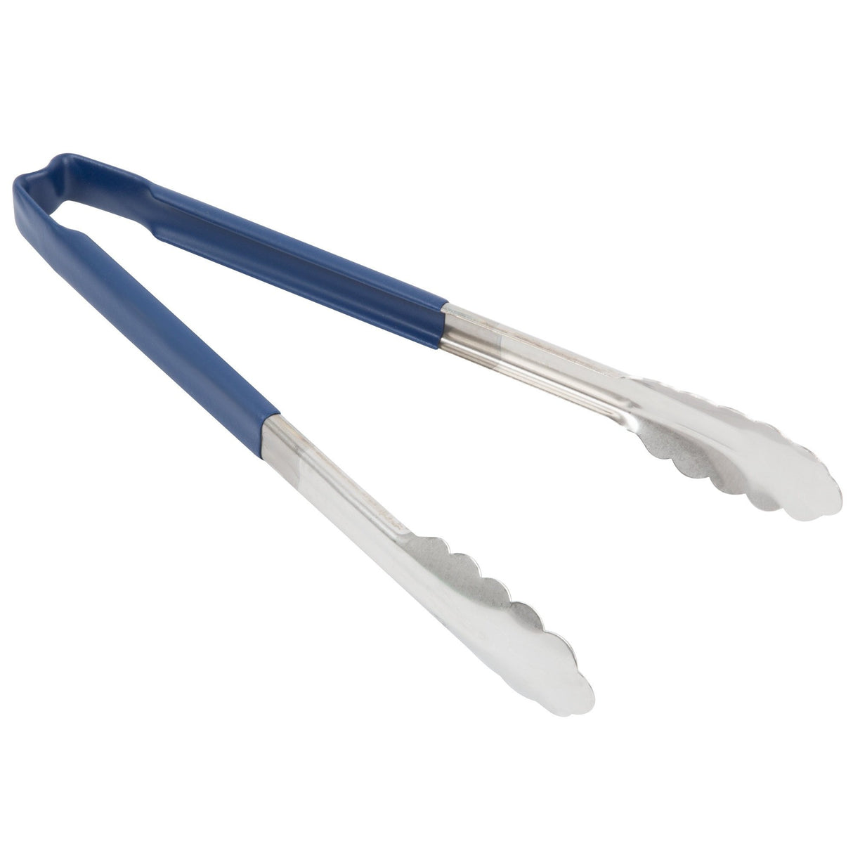 Vollrath 4781230 Jacob's Pride 12-Inch Scalloped Utility Tong (Stainless Steel, Kool-Touch Handle, Blue, NSF) Vollrath