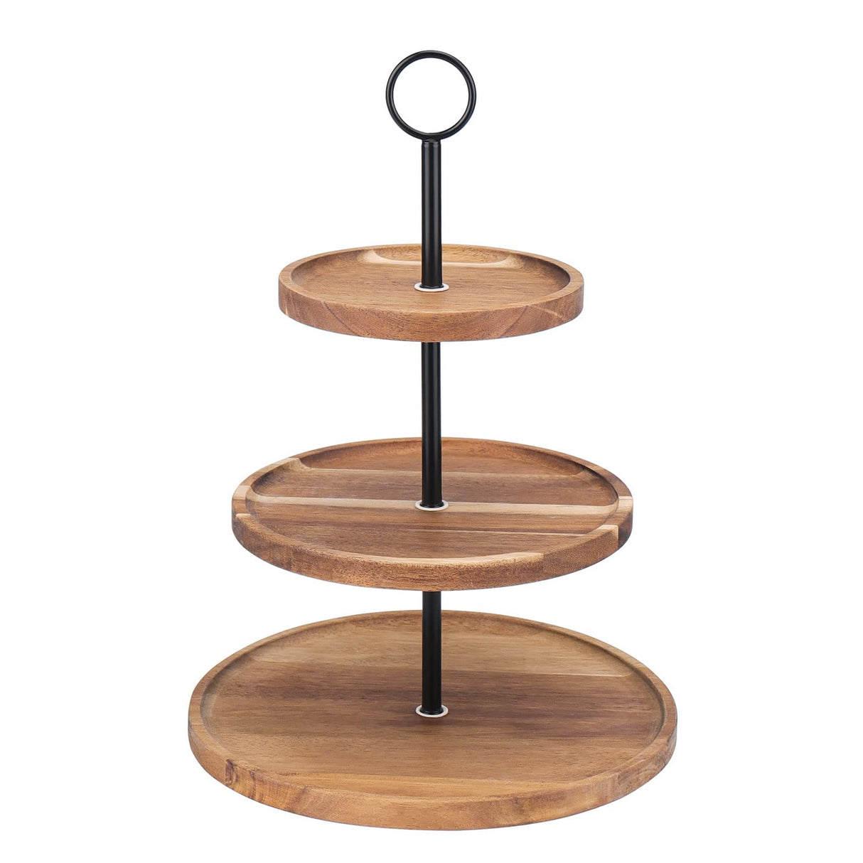 3 Tier Cupcake Stand, Wood Tiered Serving Tray Cupcake Tower, Serving Stand Display Dessert Cookie Candy Buffet Holder for Home Tea Party, Wedding, Farmhouse Decor, Tea Party Decor, Kitchen Decor QIELSER