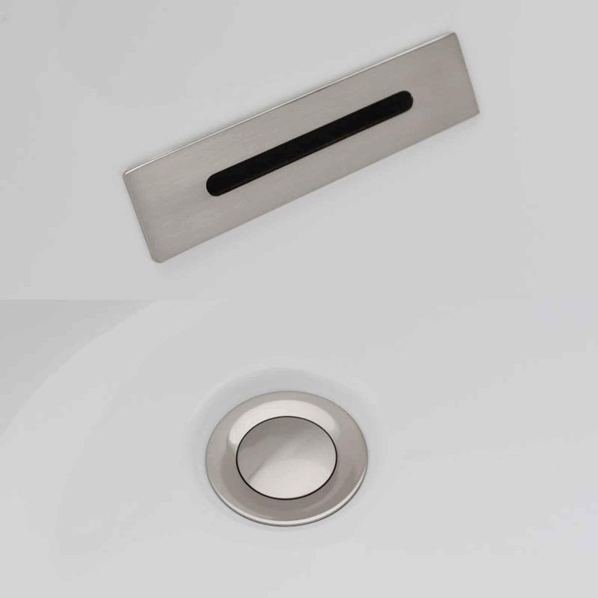 WOODBRIDGE 59" Acrylic Freestanding Bathtub Contemporary Soaking Tub with Brushed Nickel Overflow and Drain B-0016 -B/N-Drain &O WOODBRIDGE