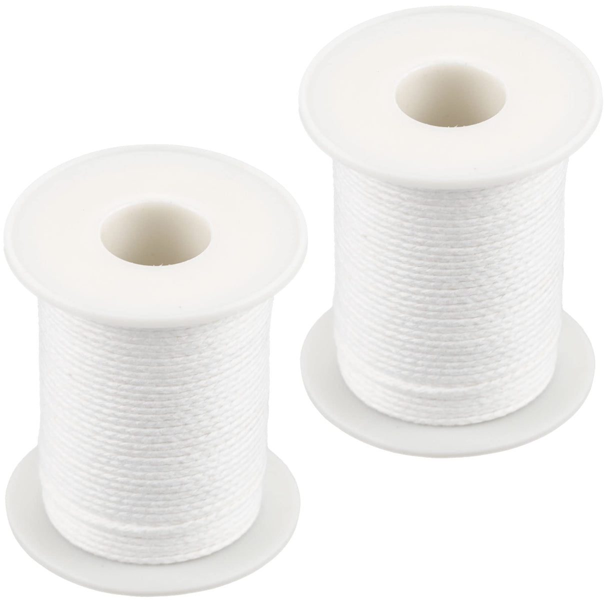 400 Ft Braided Wick 24 Ply Candle Wick Spool 2 Rolls Braided Wick Spools Bulk Cotton Yarn Embroidery Thread for Candle Making Candle DIY IFAMIO