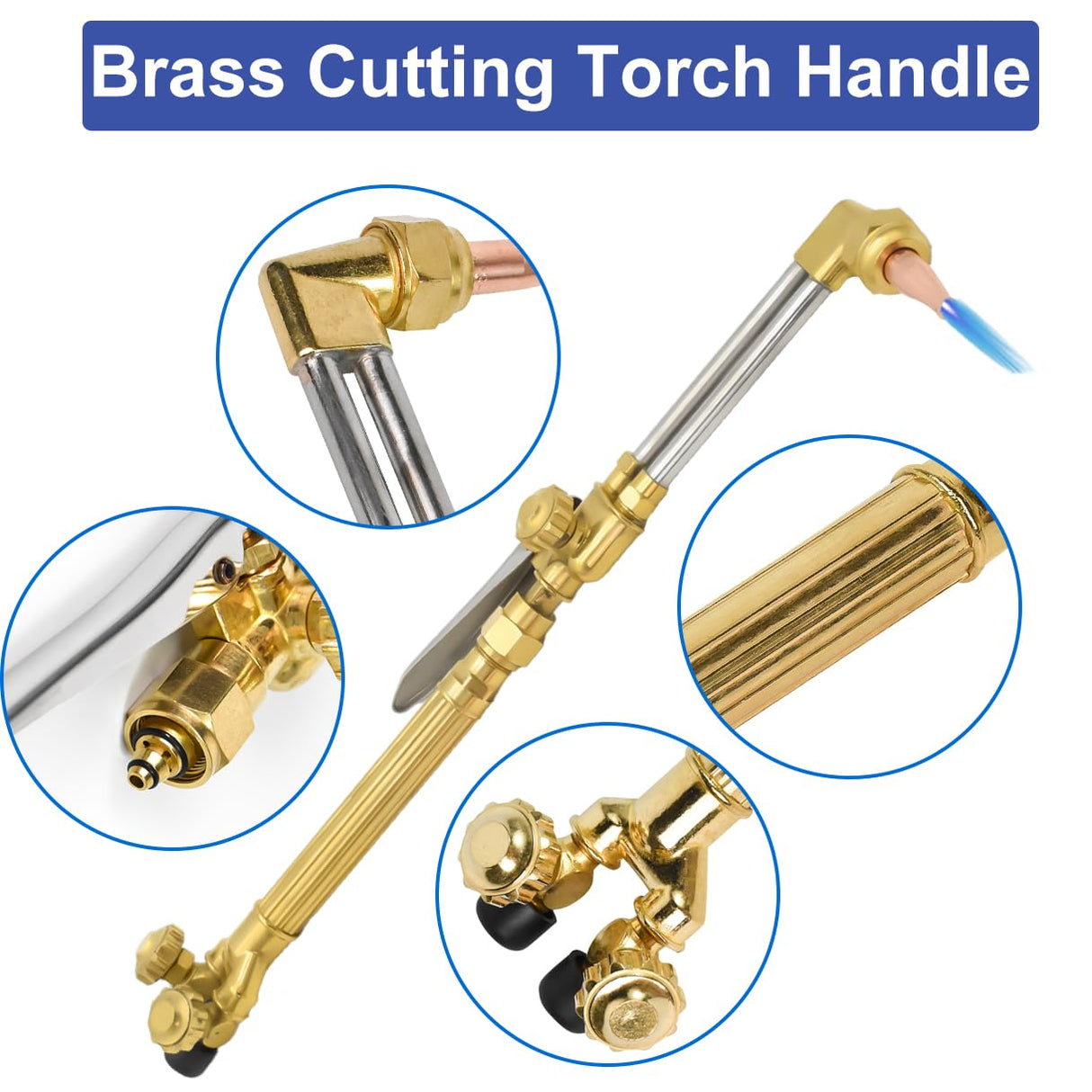 Cutting Torch Set Oxy Acetylene Torch Kit,Portable Gas Cutting Torch and Welding Kit with Acetylene Oxygen Gas Regulator Welding Hose Welding Glasses Storage Case (#22557) iMeshbean