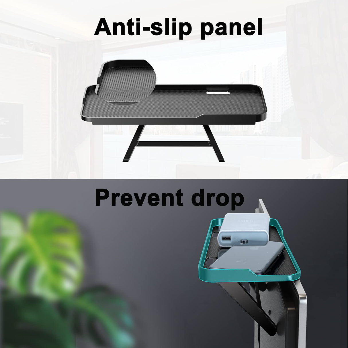 TETVIK TV Screen Top Shelf Monitor Shelf Adjustable Computer Screen Shelf Mount for Office Desk, Cellphone Stand, Media Box, Game Console, Router 11.8 x4.7 inch TV Tray Storage Organizer Bracket TETVIK