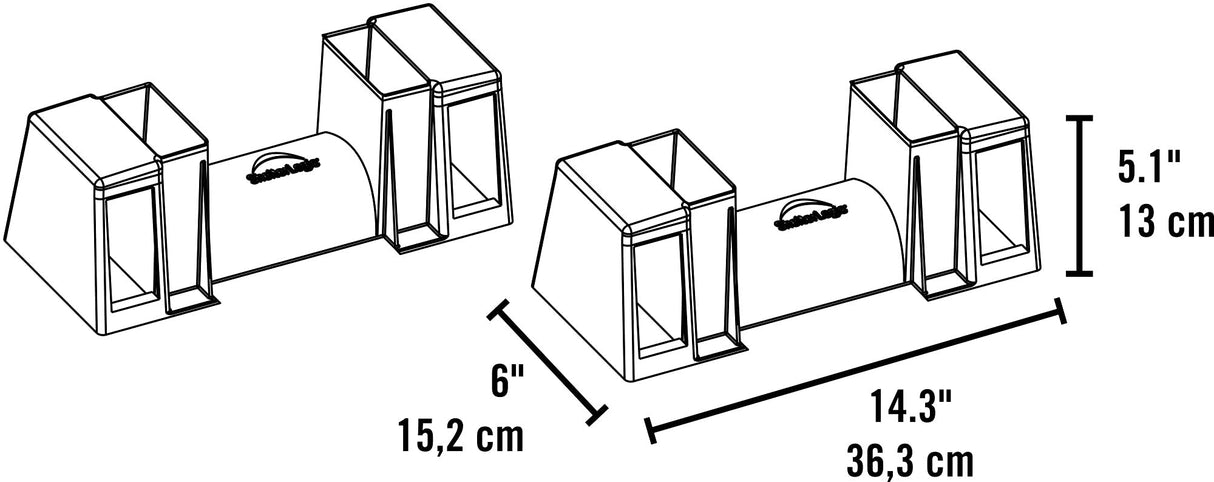 ShelterLogic LumberRack Firewood Rack Adjustable Plastic Bracket Kit, Black, 5.5" x 15" x 10.75" ShelterLogic