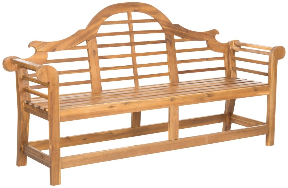 Safavieh Patio Collection Felicity Adirondack Acacia Wood Bench, Natural Safavieh