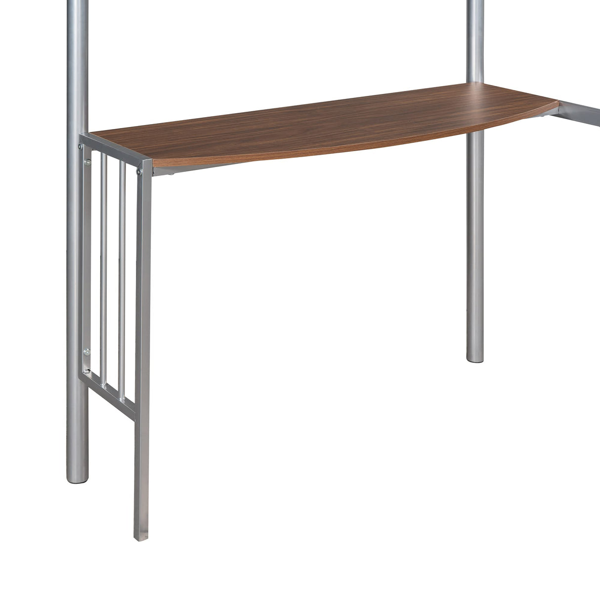 Harper & Bright Designs Metal Loft Bed with Desk, Teen Twin Size Loft Bed Frame Built-in Ladders, Safety Guardrails, Noise Free, Noise Free, No Box Spring Needed (Silver) Harper & Bright Designs