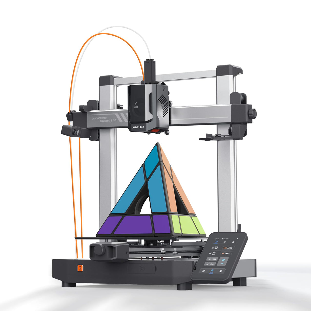 Anycubic Kobra 3 V2 3D Printer Only, New Upgrade AI Cameras Improved Auto-Leveling Max 600mm/s Print Speed Details Better, Multicolor 3D Printing Need with Additional ACE Pro 10.0'' x 10.0'' x 10.2'' ANYCUBIC