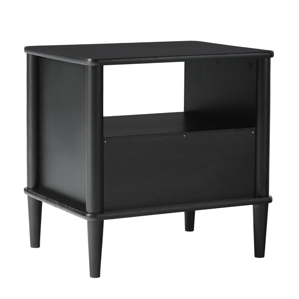 Walker Edison Modern 1-Drawer Nightstand, 20 Inch, Black 20-Inch Walker Edison
