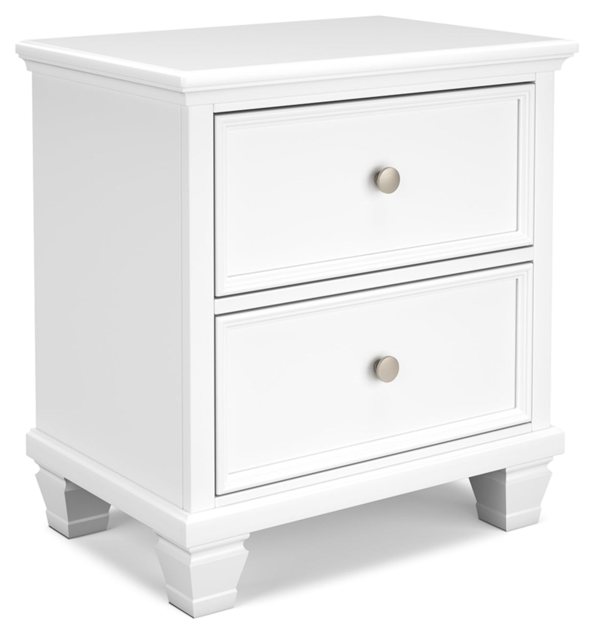 Signature Design by Ashley Fortman Traditional 2 Drawer Night Stand, White Signature Design by Ashley