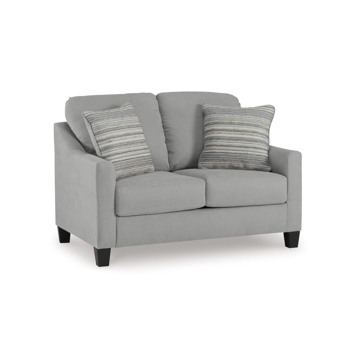 Signature Design by Ashley Adlai Casual Loveseat with 2 Toss Pillows, Light Gray Signature Design by Ashley