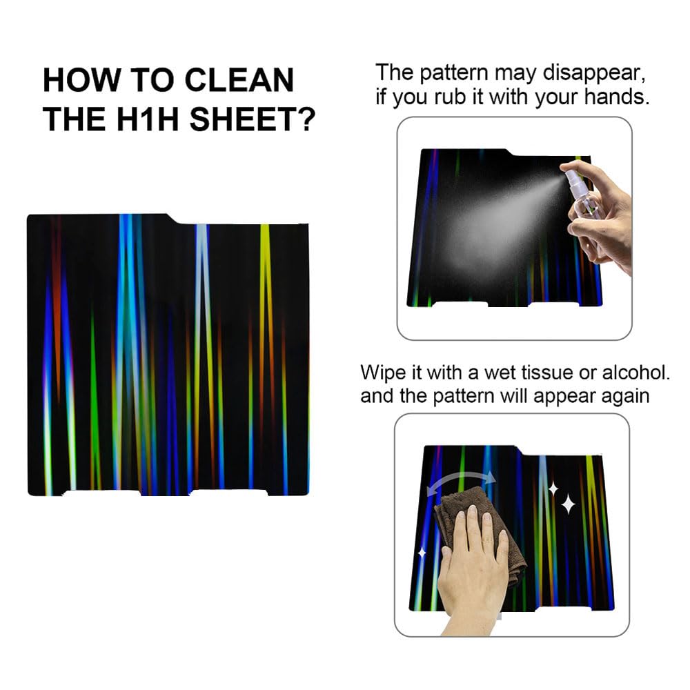 HysiPrui 3D Printer Kobra 3 Build Plate Platform Double Sided H1H Smooth Surface Build Plate Sheet, Flexible Removable Heated Bed Platform Mat for Anycubic Kobra 3/Kobra 3 Combo 256x268mm HysiPrui