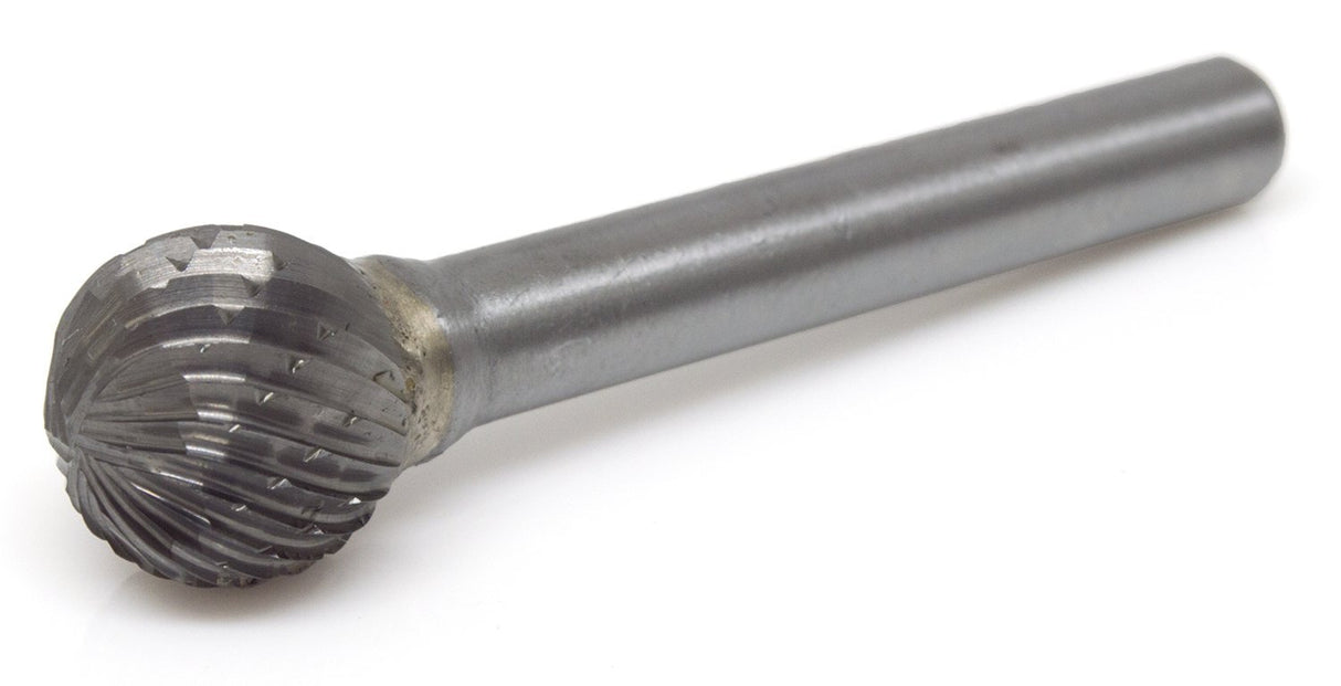 Benchmark Abrasives Ball Shape Premium Double Cut Tungsten Carbide Burr for Metal Wood Welding Deburring Sculpting High-Speed Die Grinders enclosed in Plastic Capsule 1/4" Shank (SD-5) Benchmark Abrasives
