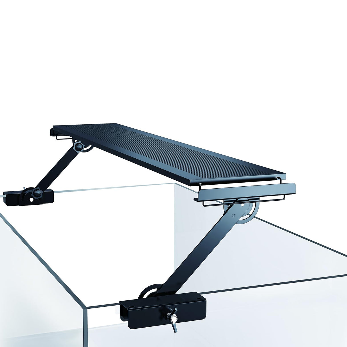 Aquarium Light Riser 0-6.5 Inch High Adjustment Fish Tank LED Aquarium Light Stand Support Width <=4.9 Inches Rust -Proof Metal Material, 12 Kg of Carrying Capacity DONGWUZHIDAO