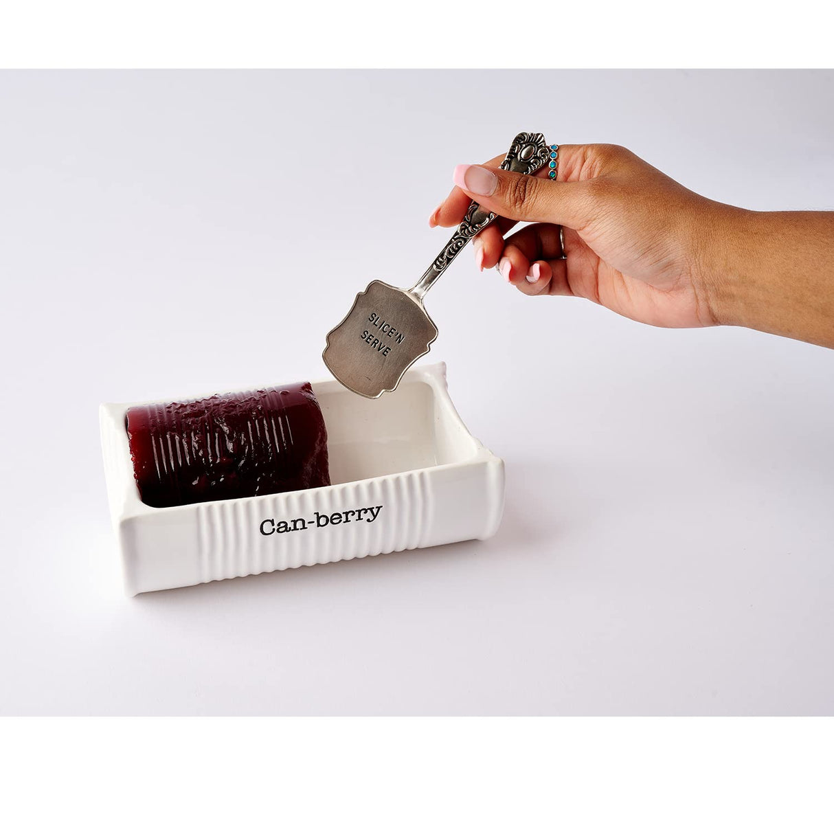 Mud Pie Can-Berry Ceramic Cranberry Serving Dish and Spatula Set Mud Pie