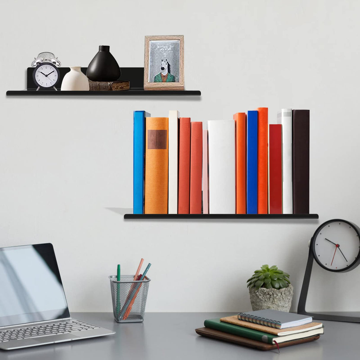 Daanxw Multi-Functional Steel Shelf, Pegboard Shelf,Can be Used Alone or for Pegboard, Wall Mounted Shelf,Pegboard Shelves,Pegboard Shelf Brackets,16"X7.2" (Black) Daanxw