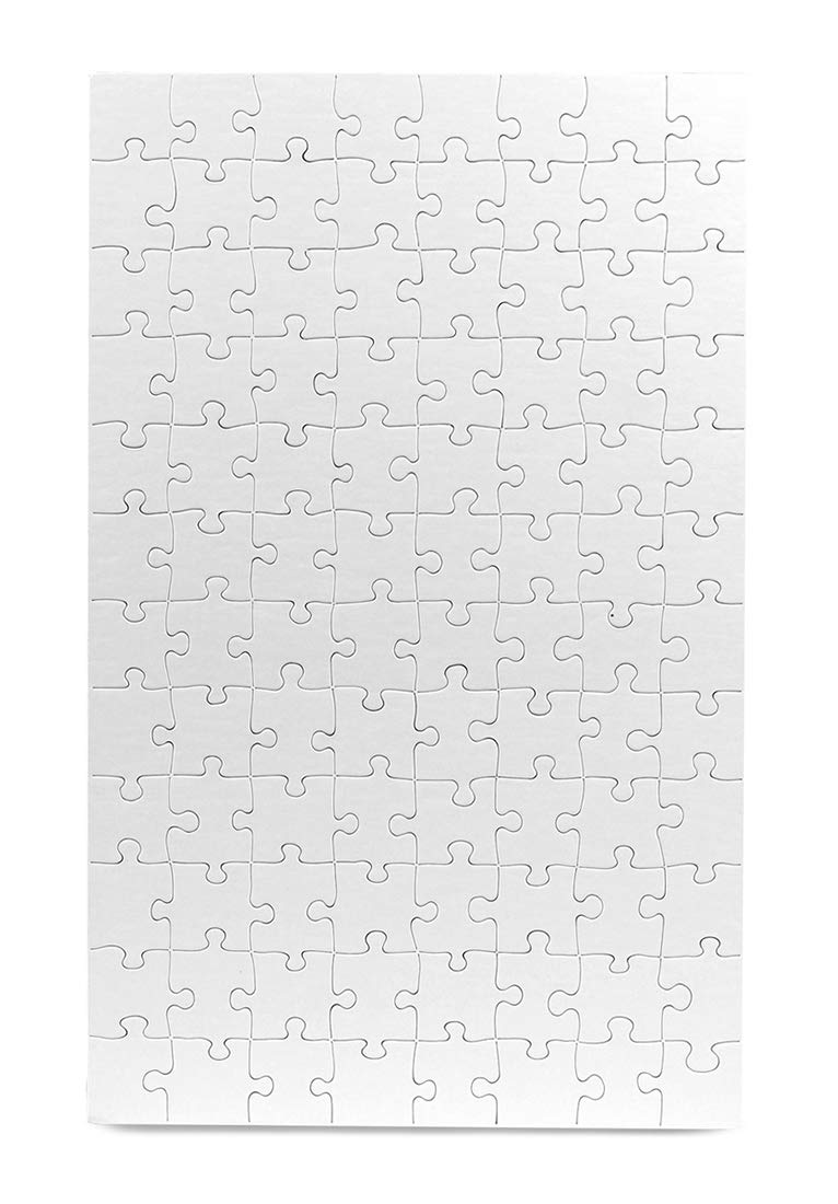 4 Blank Jigsaw Puzzles with Envelopes – 10 x 16 Inch, 96 Pieces Each – Hygloss DYI party invites, Perfect for Decorating, Kids' Activities, Arts & Crafts or Party Favors - Puzzle to Draw On for Crafts Hygloss