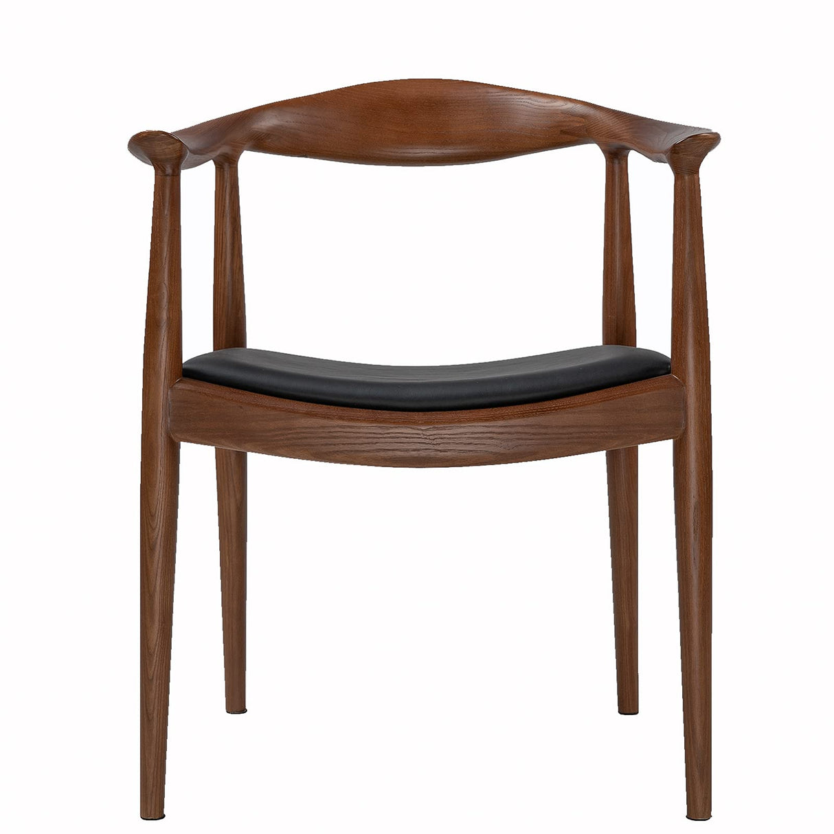 Forsho Kennedy Armchair Upholstered Dining Chair, Presidential Mid-Century Modern Accent Chair in Walnut Forsho