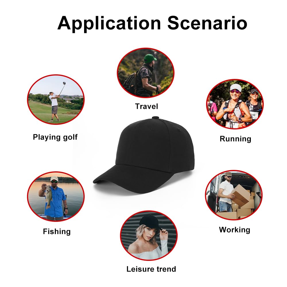 ZH Plain Baseball Caps,Adjustable Baseball Caps,Lot 12 PC Unisex Blank Design Baseball Caps White ZH