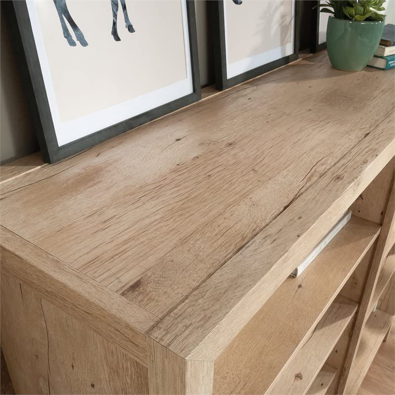 Sauder Pacific View Cubby Bookcase in Prime Oak Finish Sauder