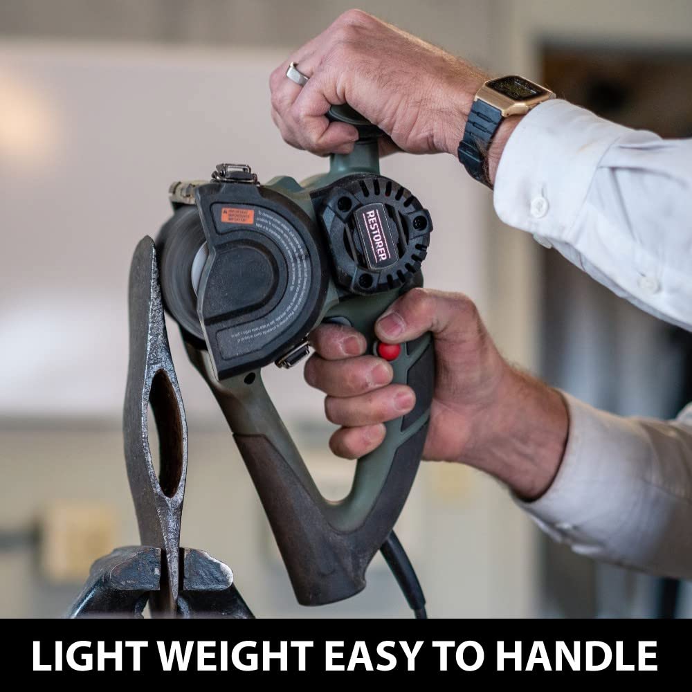 RESTORER Drum Sander Tool for Woodworking, Surface Conditioning, Buffer Polisher, Paint Stripper Remover, WR351K2 Variable Speed with vac attachment, Tool Bag, OHIO family business, 11 x 7 x 7 inches Restorer