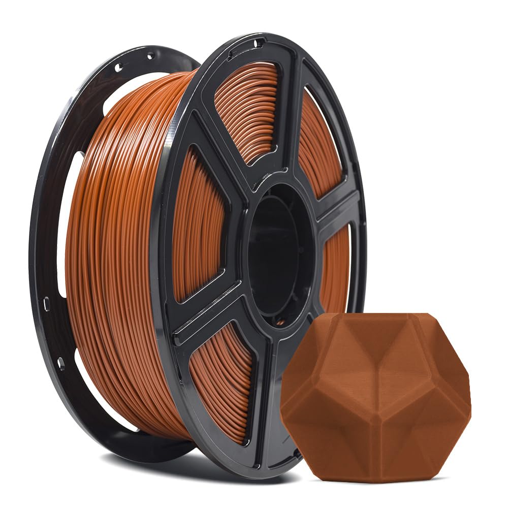 FLASHFORGE 3D Printer Filament, PLA PRO Filament 1.75mm, 1KG Spool (2.2lbs), Dimensional Accuracy +/- 0.02mm for FDM 3D Printers, Better Tenacity & No Knotting (Brown) FLASHFORGE