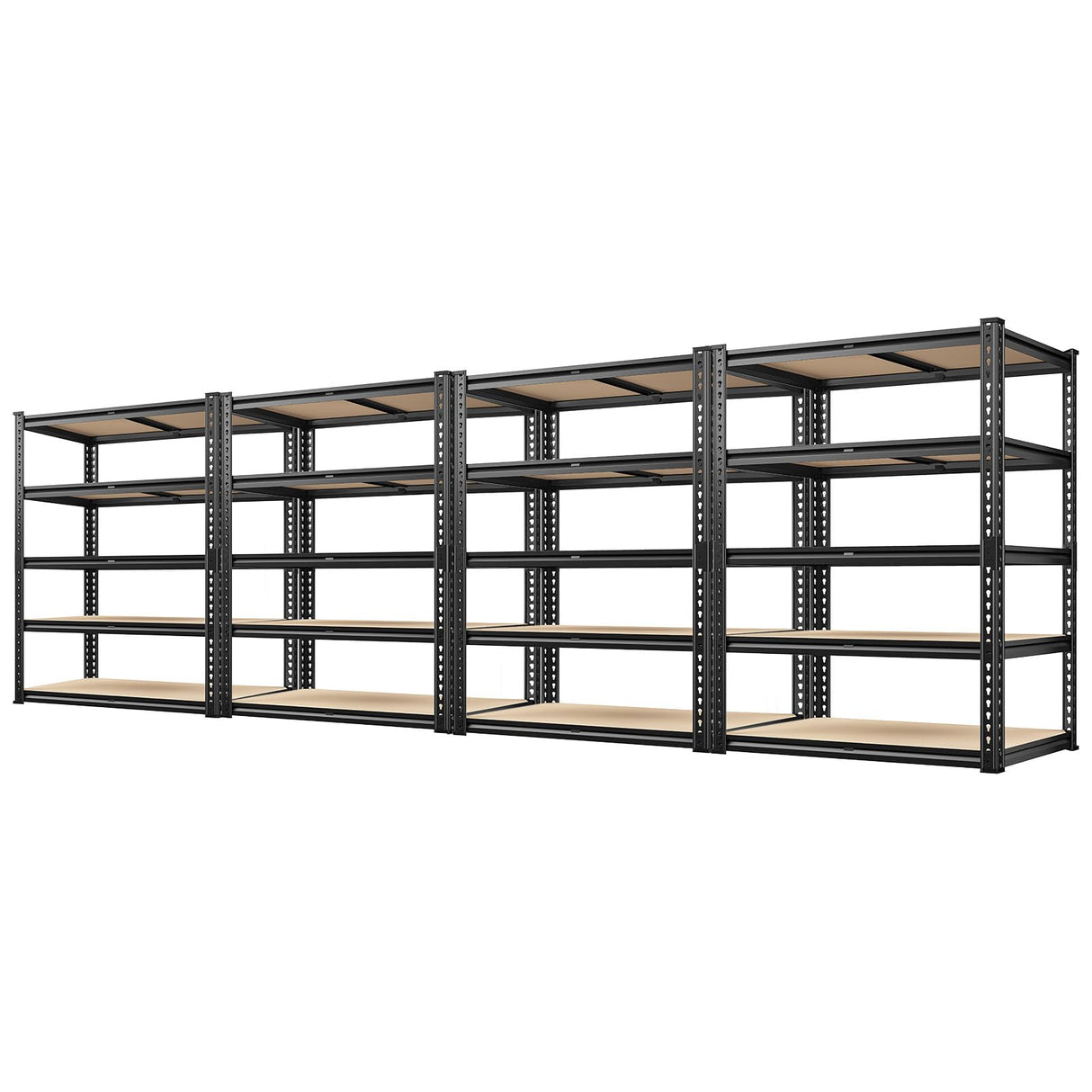 REIBII 72" Garage Shelving, Heavy Duty Storage Shelves 2000LBS, 5 Tier Metal Shelving Unit, Adjustable Garage Storage Shelves for Warehouse Pantry Basement, 72'' H X 35.5'' W X 11.8'' D, 4 Pack REIBII