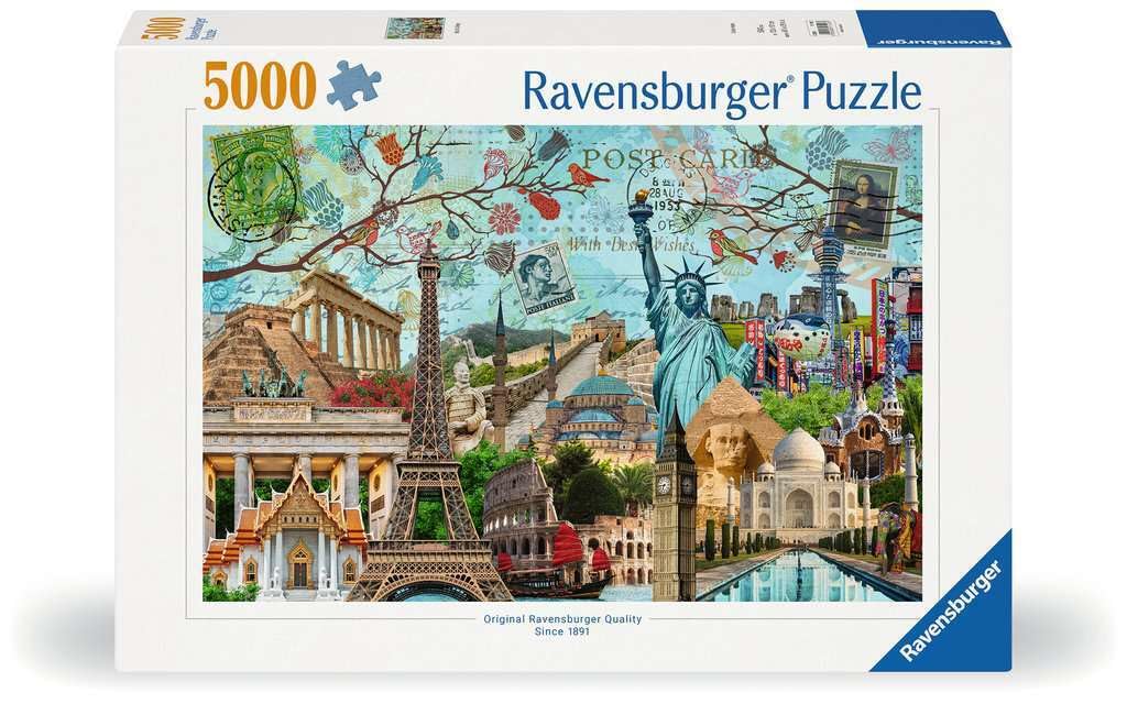 Ravensburger Big City Collage Jigsaw Puzzle - 5000 Piece Challenge | Handcrafted Tooling | Durable Blueboard | Perfect Interlocking Fit | Ideal for Adult Puzzlers Ravensburger