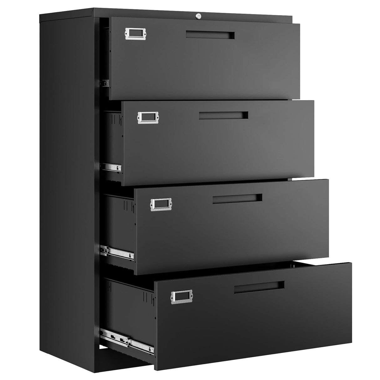 Letaya File Cabinets,4 Drawer Metal Lateral Filing Organization Storage Cabinets with Lock,Home Office for Hanging Files Letter/Legal/F4/A4 Size (Require Assembly) Letaya