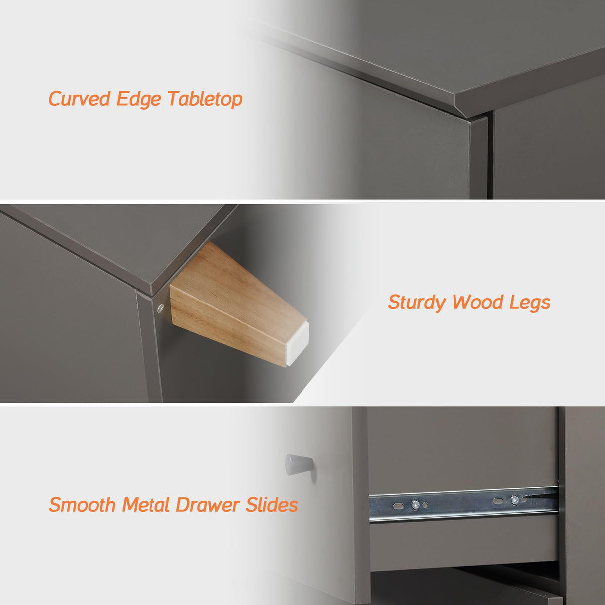 WAMPAT 12 Drawers Dresser Chest for Bedroom, 2-in-1 Modern Wood Closet Storage Organizer Furniture with Black Knobs & Solid Legs for Kids Room, Nursery, 94.4x15.3x32.4, Dark Grey WAMPAT