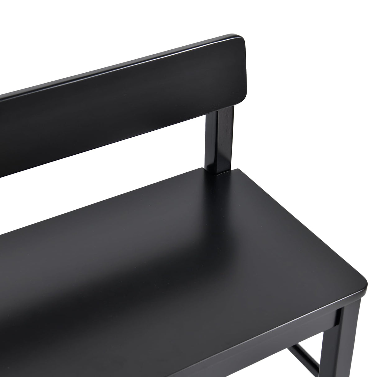 DUHOME Entryway Bench, Black Dining Bench with Spindle Back Farmhouse Wood Windsor Bench for Foyer Balcony Living Room, Black DUHOME