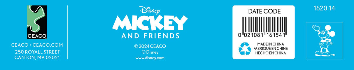 Ceaco - Disney - Mickey and Friends - Mickey Party of Six - Glow in The Dark -100 Piece Jigsaw Puzzle Ceaco