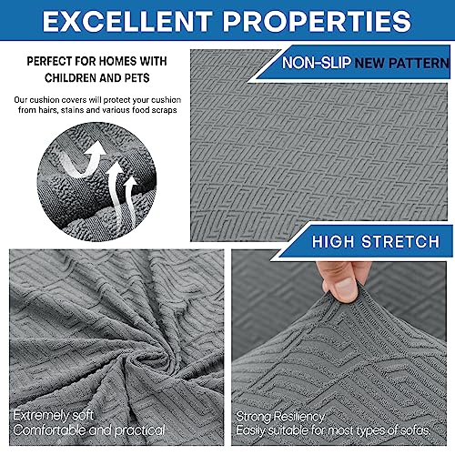 XINEAGE 2026 New Futon Cover Full Size Stretch Armless Sofa Bed Cover Anti-Slip Furniture Protector Without Armrests Futon Slipcover with Elastic Bottom (67"-82", Light Gray) XINEAGE
