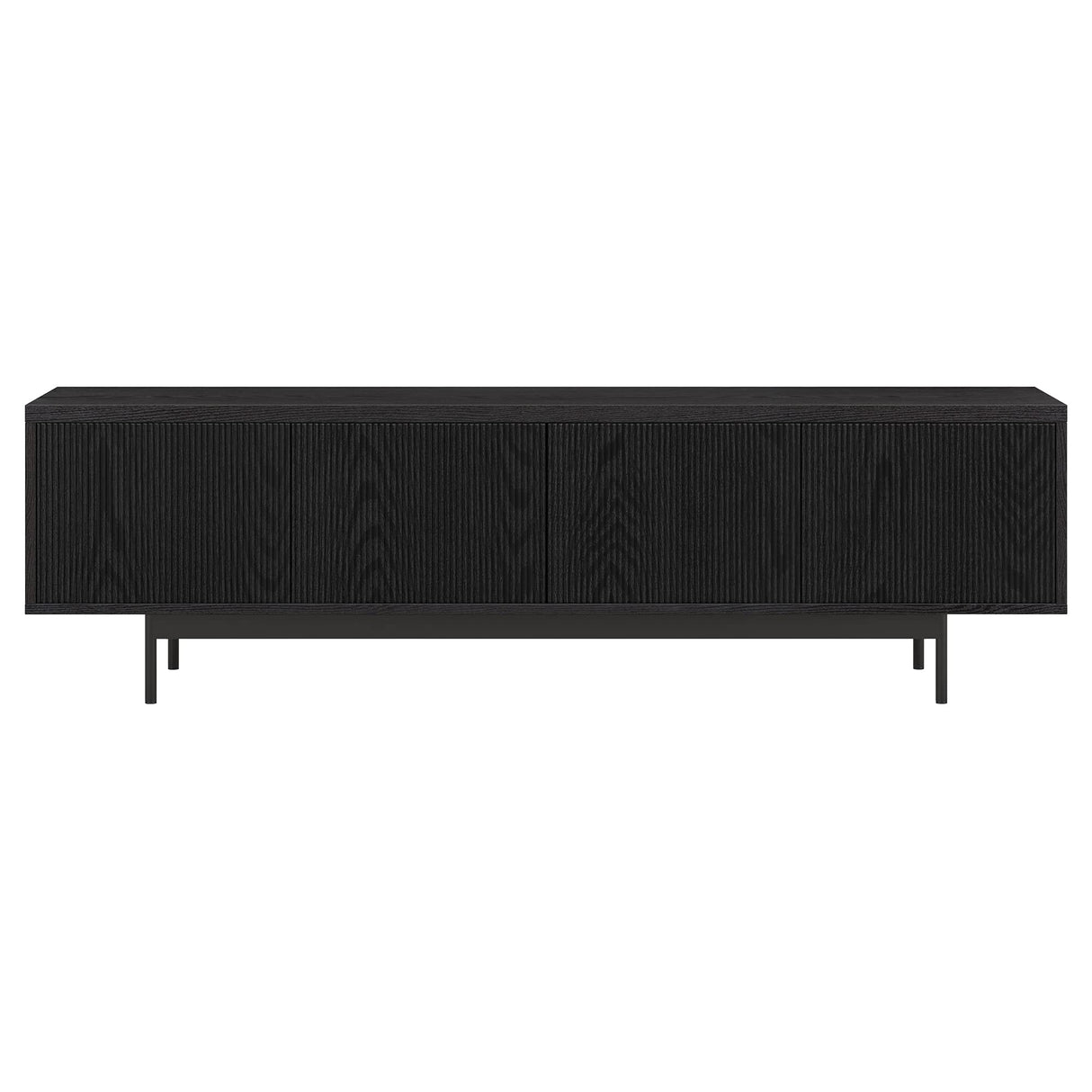 Henn&Hart Whitman TV Stand, 70" Wide, Black Henn&Hart