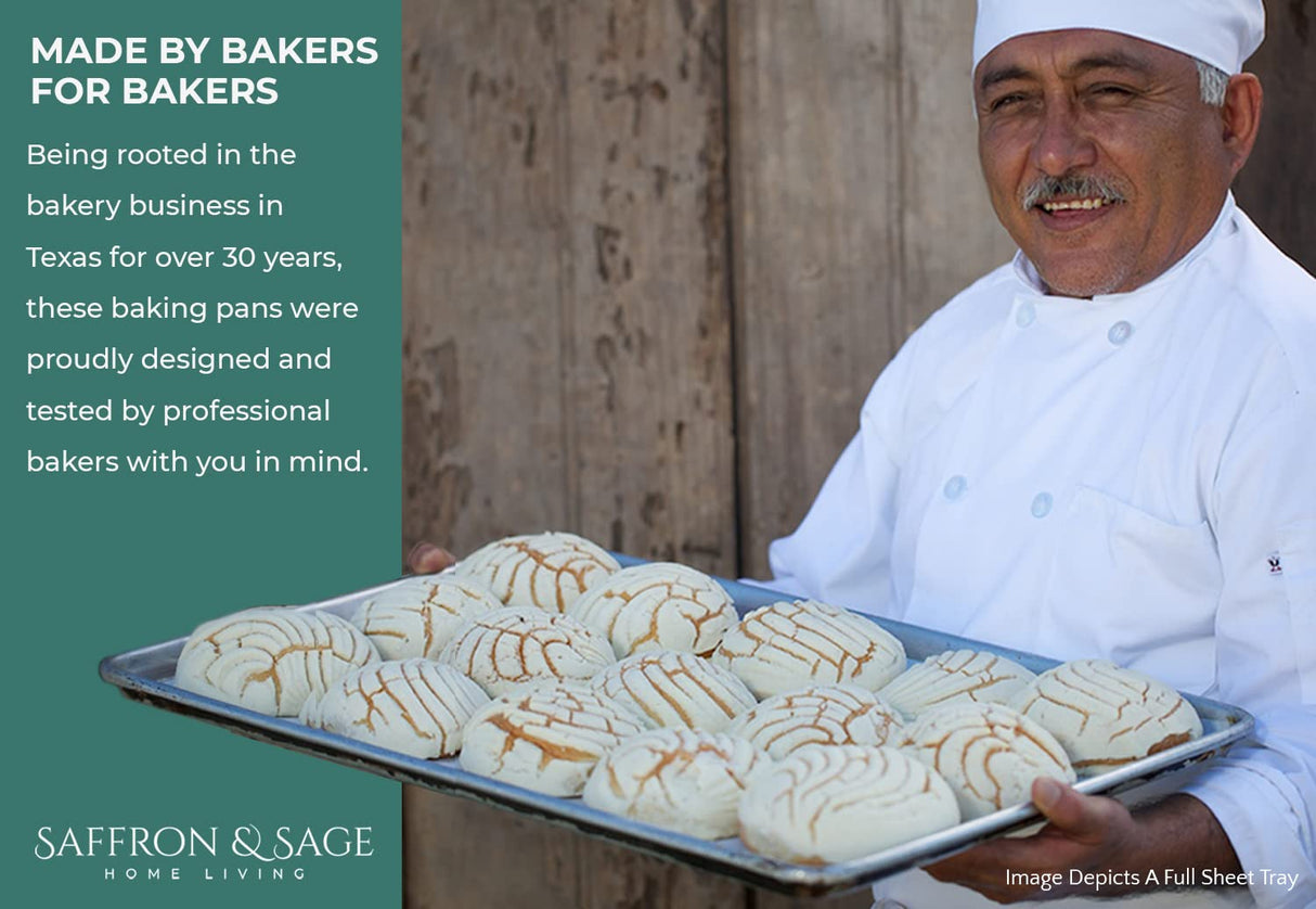 Commercial Quality Cookie Sheet and Rack - Aluminum Half Sheet Baking Pan and Stainless Steel Cooling Rack Set 13x18 Rust & Warp Resistant, Heavy Duty Saffron & Sage Home Living