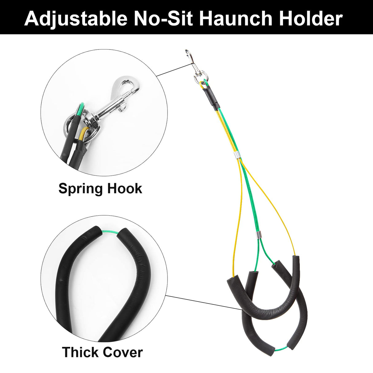 Adjustable Dog Grooming Arm with Clamp,2 No Sit Haunch Holder&Loop Noose,Adjustable Height,Foldable Dog Grooming Table Arm for Small Dogs&Puppies,Arm for Grooming Tables,Pet Grooming Stand wikdey