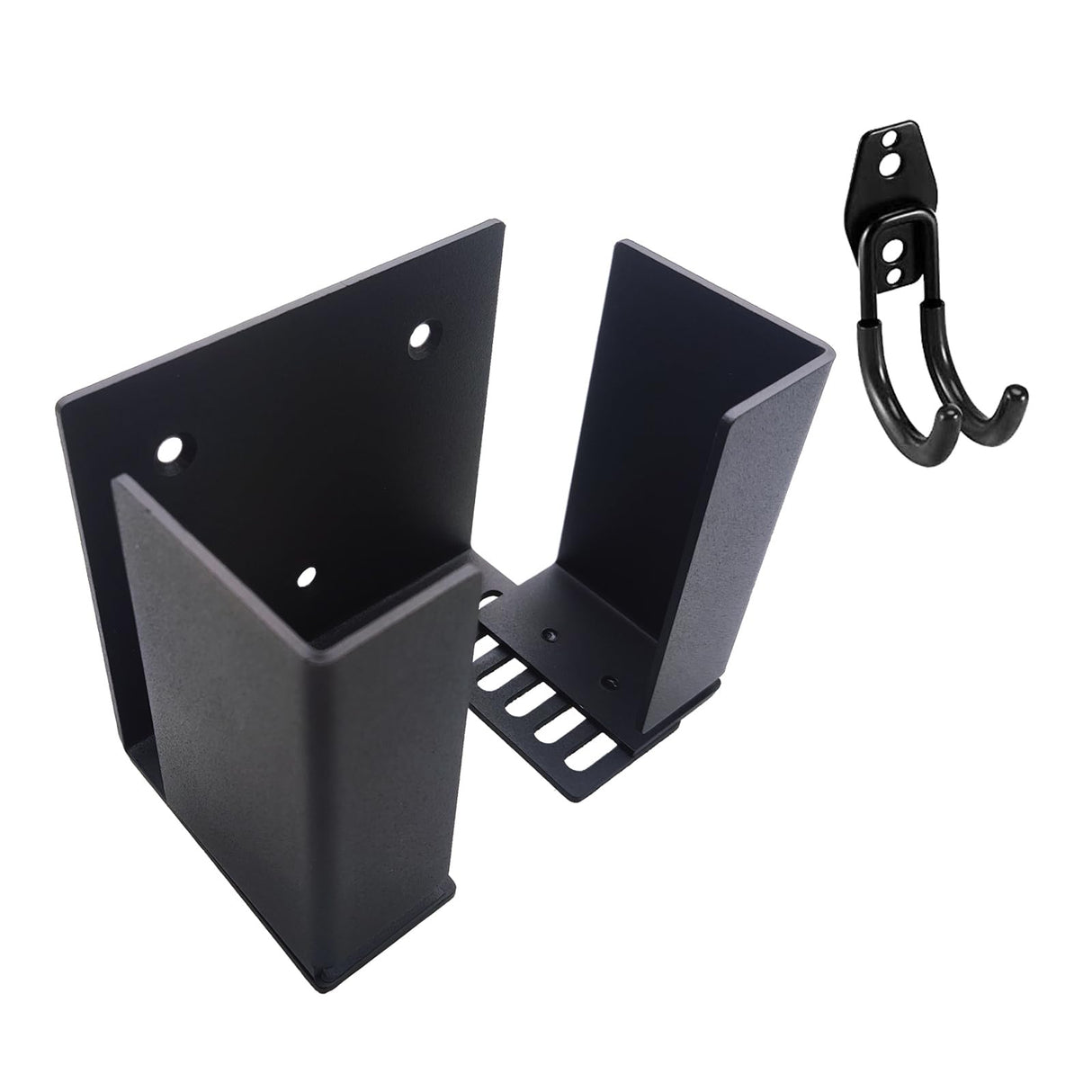 WELLMETE EV Charger Holder-Adjustable for Different Size Control Box, Heavy Duty Metal Wall Mount Bracket with Cable Hook for J1772 EV Mobile Charger & Telsa Charger, Enduring Charging Box Holder WELLMETE