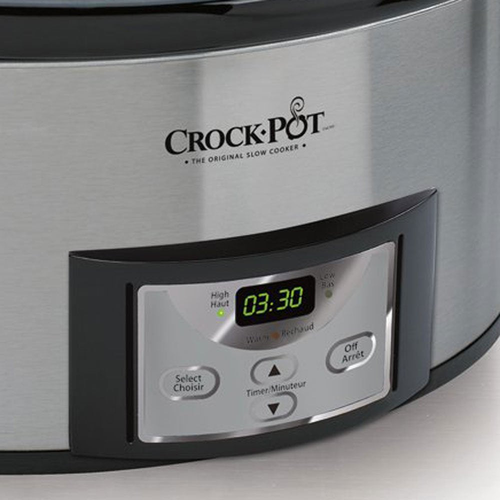 Crock-Pot 6 Quart Cook & Carry Programmable Slow Cooker with Digital Timer, Stainless Steel (CPSCVC60LL-S), pack of 1 Crock-Pot