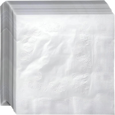 Lillian Tablesettings Premium White Napkins, Large Dinner Napkin, 3 Ply Paper White, 75 count