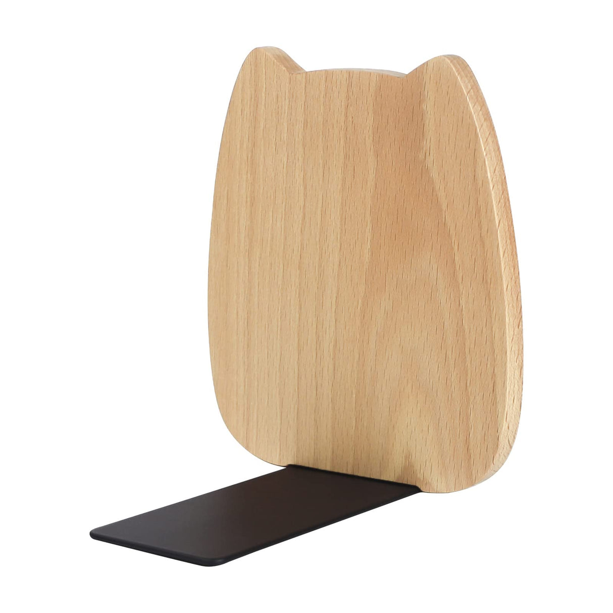 muso wood Bookends for Shelves, Book Ends for Home Office School Library Kitchen, Cute Book Stopper, Beech Book Holder 1 Pair muso wood