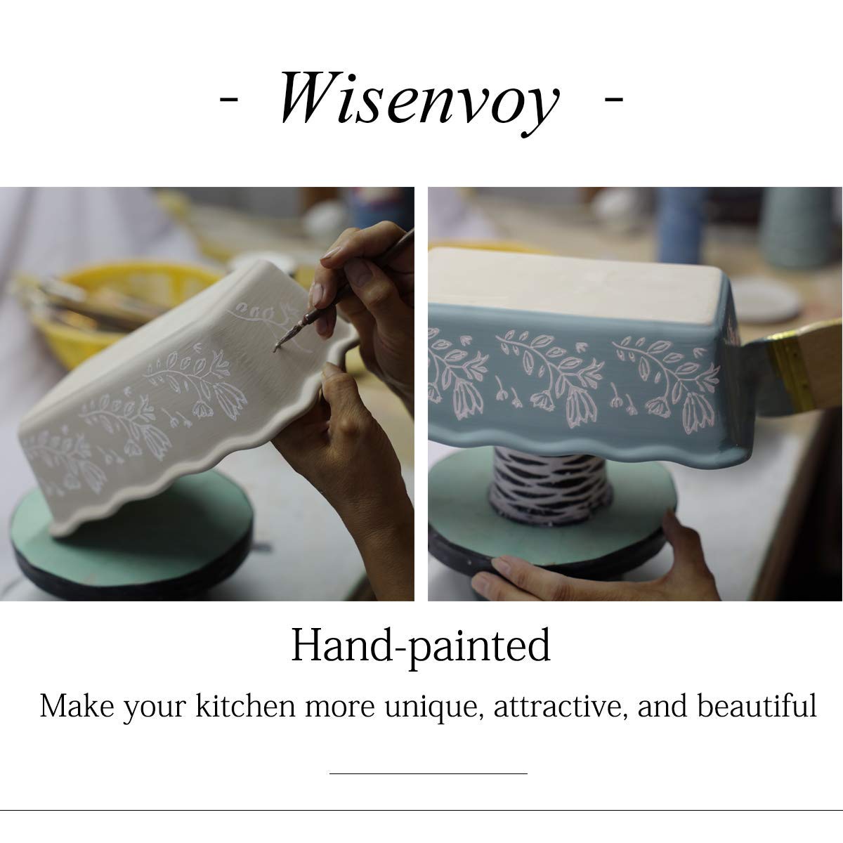 Wisenvoy Loaf Pan Bread Pan Ceramic loaf pans for baking Porcelain Baking Pans Nonstick Bread Pans for Baking Wisenvoy