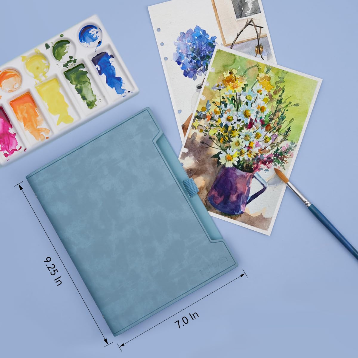 Lightwish Watercolor Sketchbook,100% Cotton Acid Free Watercolor Journal,300gsm/140lb Cold Press Watercolor Paper for Artists,Adults,Students,20 Sheets,9.25 * 6.3 Inches LIGHTWISH