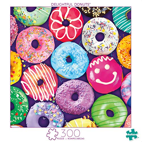 Buffalo Games - Delightful Donuts - 300 Large Piece Jigsaw Puzzle Multicolor, 18"L X 18"W Buffalo Games