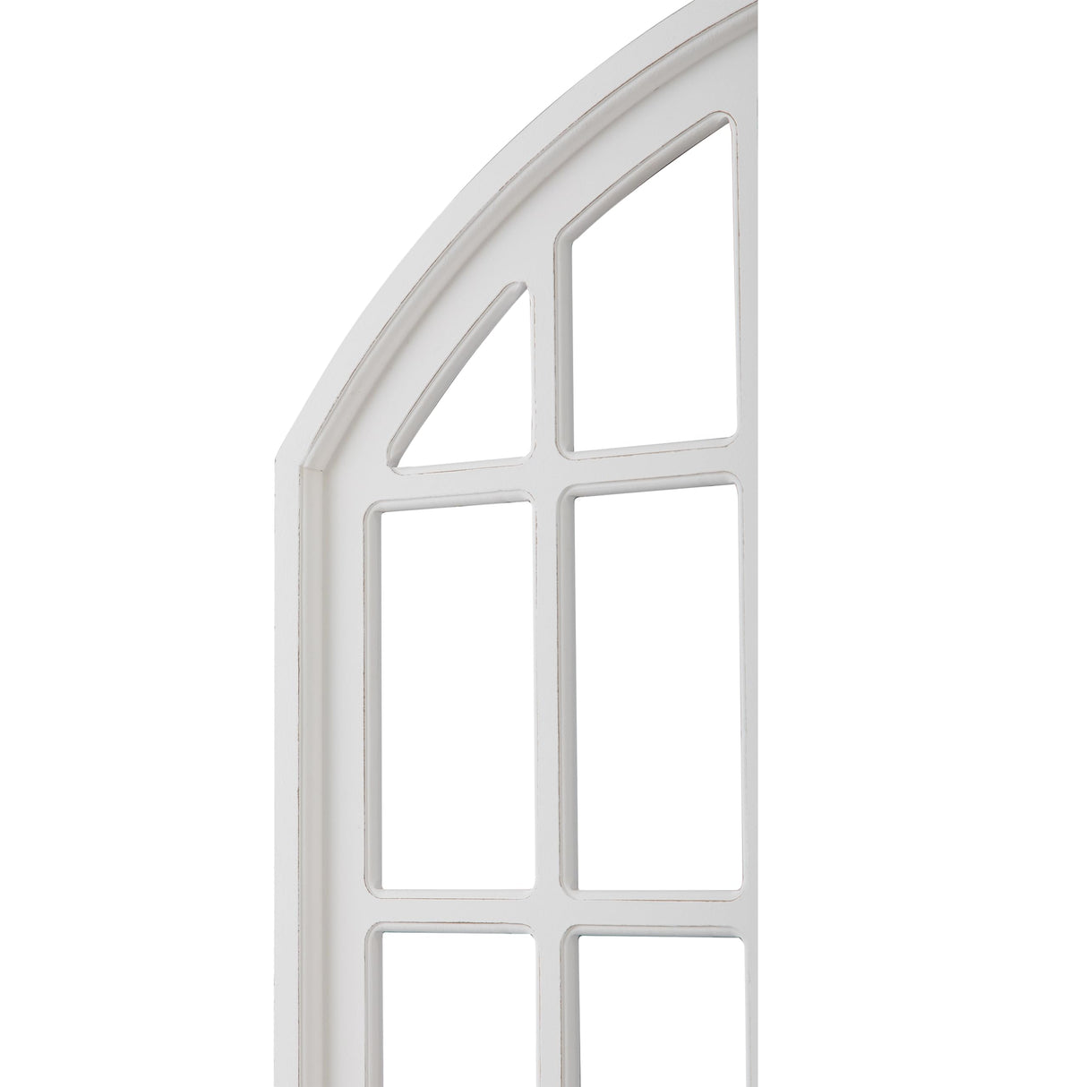 Sintosin Rustic Arch Window Frame Wall Decor 30 X 36 Inch, Set of 2 Wall Hanging Distressed White Farmhouse Window Frame, Handmade Wooden Window Pane for Living Room Entryway Sintosin