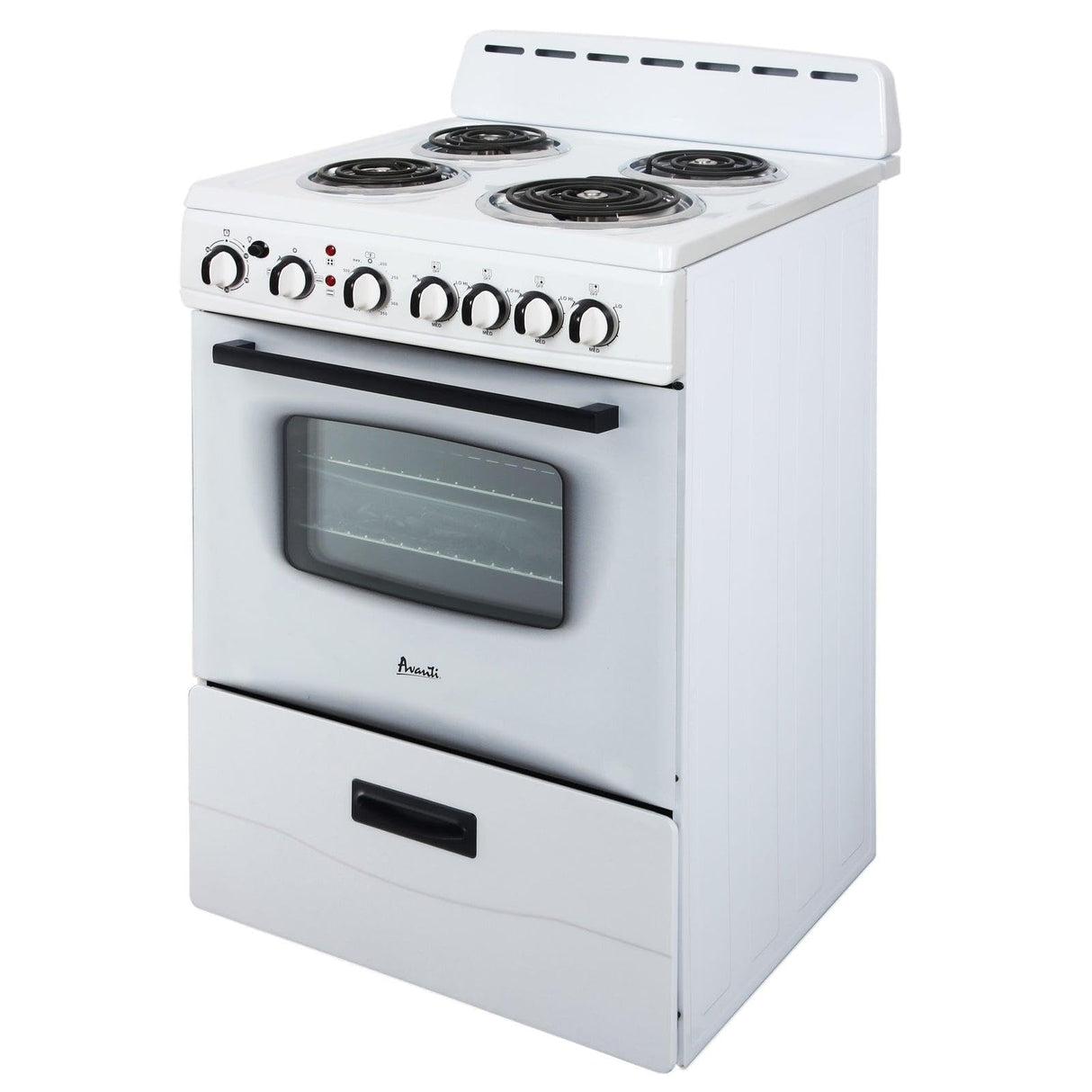 Avanti ERU240P1B ERU240 24" Electric Range Oven with Framed Glass Door, in Black Avanti