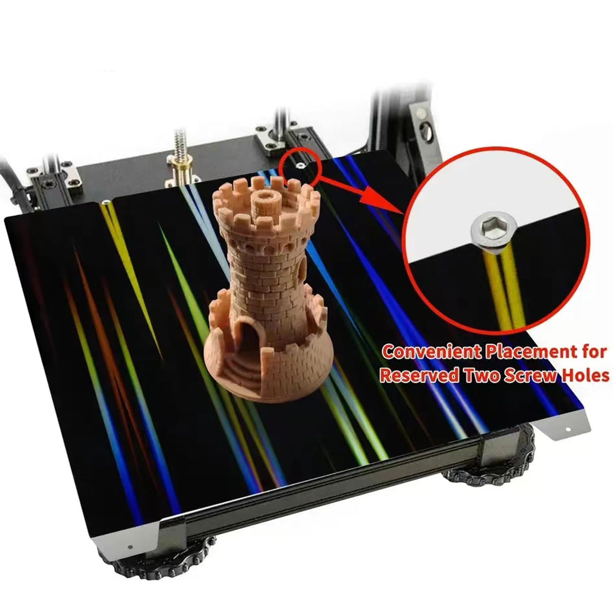 RETUXEP H1H 3D Printer Platform K1 K1C Sheet 235x235m,Smooth H1H Build Plate Spring Steel Print Bed (no Magnetic Base) for Creality K1/K1C/Ender 5 S1/Ender 3 S1 Pro/Ender 3 S1/Ender V3 KE/Ender3 V3 SE RETUXEP